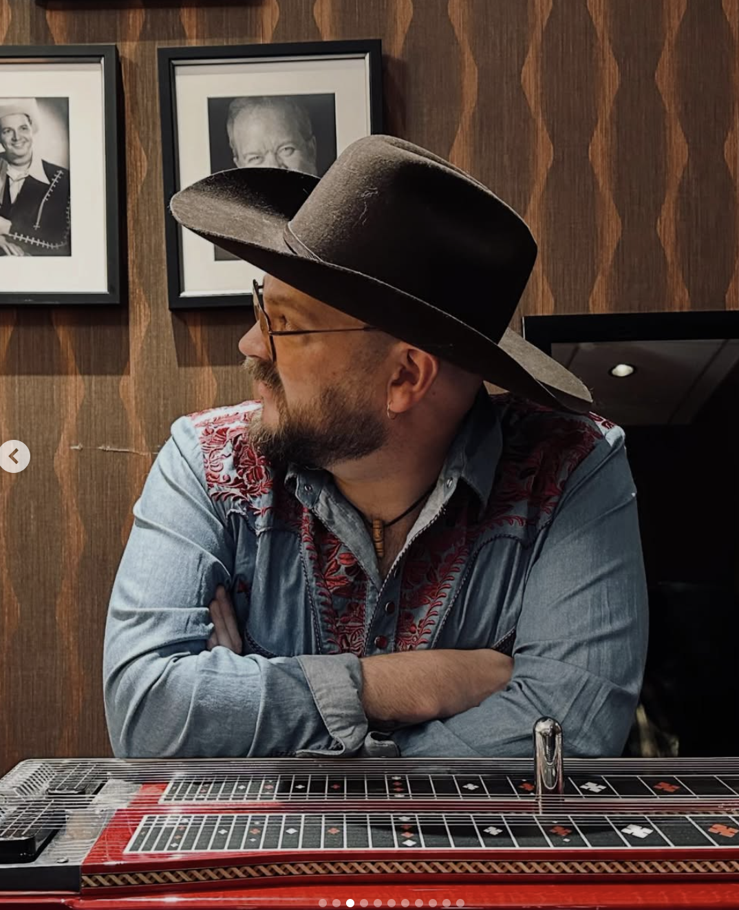 Kevin 'The General' Neal with his pedal steel guitar
