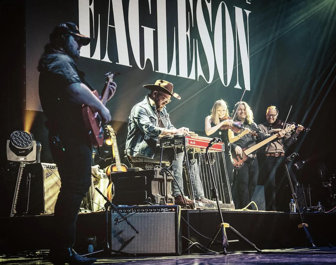 Kevin Neal on pedal steel, live on stage